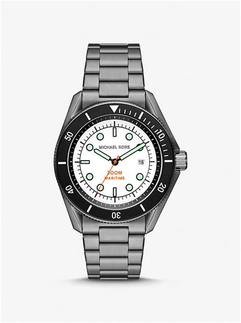 Oversized Maritime Gunmetal Watch 